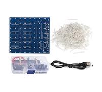 Cryfokt DIY 3D 8x8x8 LED Light Cube Kit with Breathable Light Effect, for Electronic Hobbyists and DIY Enthusiasts