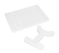 Cryfokt DIY White Silicone Mold for Crafts, Easy-to-Demould Cake Mold for Home Office Decor, 1PC Silicone (T-Shaped feet + Desktop Set 60-783)