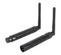 Cryfokt DJ 2.4G Wireless Transmitter and Receiver, 400m Long Range with 126 Auto Hopping Channels and 7 Groups ID for Stage Par LED Lighting Control (UK Plug)