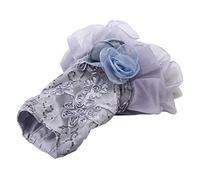 Cryfokt Dog Dress for Puppy Wedding Ceremony Sequined Bubble Skirt Comfortable Fit Attractive Big Flower Soft Material XS to XL (M)
