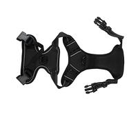 Cryfokt Dog Harness, Adjustable No Choke Design Reflective Dog Harness, No Pull with Breathable Nylon I Beam Vest for Night Safety Pet Training Medium 7.5 17.5kg (Black)