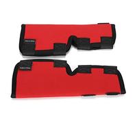 Cryfokt Dog Kneepads Elastic Recovery Support for Pet Knee Joint Wrap 2 Pack Red SBR Material for Dogs After Surgery (XL)