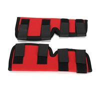 Cryfokt Dog Kneepads Elastic Recovery Support for Pet Knee Joint Wrap 2 Pack Red SBR Material for Dogs After Surgery (S)