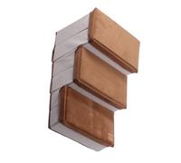 Cryfokt Dog Stairs for Small Dogs Foldable 3 Tiers Space Saving Pet Steps for High Beds Brown 60x30x35cm