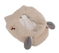 Cryfokt Dog Wool Hat, Soft Knitted Rabbits Ohrhut Relieve Fear of Big Dogs (Beige)