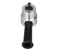Cryfokt Double Head Metal Cutter Efficient Sheet Nibbler Electric Drill Attachment for Cutting Irregular Shapes, Silver