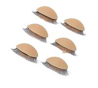 Cryfokt Double Layer Replacement Eyelids for Mannequin Head, Soft Silicone Material, Real Skin Texture, 3 Pairs for Eyelash Grafting Training Tools (Skin Color)