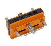 Cryfokt Dowel Jig Set with Two Housing Options, Easy to Use Woodworking Clamp for Drilling, Suitable for Various Sizes of Drill Bits, for Crafts and Projects (Gold)