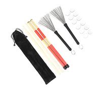 Cryfokt Drum Brush, Complete Drumstick Kit Sufficient Texture Improves The Durability Conveniently with Drum Brushes for The Repair Workshop of Musical Instruments for Children (M02757 Transparent)