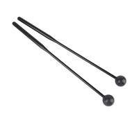 Cryfokt Drum Mallet Sturdy Plastic Rubber Percussion Sticks for Xylophone Glockenspiel Marimba Bell Chime, Comfortable Grip for Musicians ABS, Rubber 2 PCS (All Black)