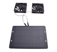 Cryfokt Dual Solar Fan Kit, 12V 10W Solar Powered Fan Monocrystalline Silicon Panel with Easy Installation for RV Car Boat Greenhouse Pet House