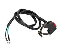 Cryfokt Durable 7/8 Inch Motorcycle Handlebar Horn Button Switch Universal ABS Push Button Switch for Vehicle Alert Black+Red