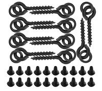Cryfokt Durable Bait Screws with Carp Rig Ring Stops (Black)