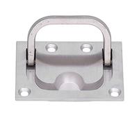Cryfokt Durable Stainless Steel Floor Yacht Buckle Handle with Fine Shiny Ring Buckle, Easy to Install, Marine, Silver