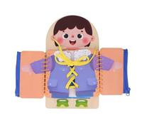 Cryfokt Early Learning Basic Life Skills Practice Board, Wooden Dress Learning Boards for Kids, Educational Toys for Independence, Suitable for Children