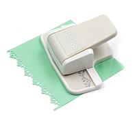 Cryfokt Edger Border Craft Punch with 9 Patterns for Paper Crafts, Compact & Easy to Use for Scrapbooking, ABS & Zinc Alloy, 1 Unit (08 Flourish Pattern)