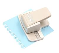 Cryfokt Edger Border Craft Punch with 9 Patterns for Paper Crafts, Compact & Easy to Use for Scrapbooking, ABS & Zinc Alloy, 1 Unit (03 Flourish Pattern)