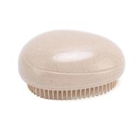 Cryfokt Egg Shaped Hair Comb Set of 4 with Durable Plastic Material and Balanced Bristle Firmness for Scalp Massage and Deep Cleansing At Home or Office (Khaki)