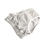 Cryfokt Elderly Cloth Diaper Leakproof Comfortable High Absorbency for Adults Pure Cotton Grey