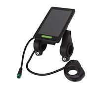 Cryfokt Electric Bicycle Display, 22.5mm 25.4mm 28.6mm Installation Diameter M6C Large Screen LCD Electric Bike Display, Scooter Control Panel with Weatherproof Connector for