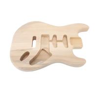 Cryfokt Electric Guitar Body, 3-Piece Poplar Wood Construction ST Style HSH Routing, Unfinished with Pre Drilled Neck Holes Complete Electrical Routing for DIY Guitar Builders