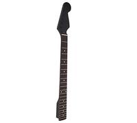 Cryfokt Electric Guitar Neck Durable Maple Rosewood 22 Frets for Guitar Replacement Black 26.6in for Musicians