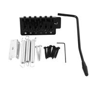 Cryfokt Electric Guitar Tremolo Bridge System Metal Professional Guitar Bridge System for SQ ST Ideal Replacement for Better Playing Performance, Metal Materials for Left Hand (Black)