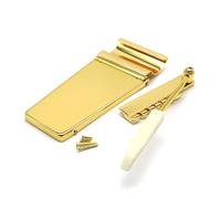 Cryfokt Electric Guitar Vibrato Bridge, Solid Brass with Locking Mechanism Tremolo System, Vibrato Tailpiece with Tremolo Arm for ES SG Firebird Flying V Guitars (Gold)