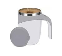 Cryfokt Electric Mixing Cup Premium Self Stirring Coffee Mug for Daily Use Durable 304 Stainless Steel 380ml (White)