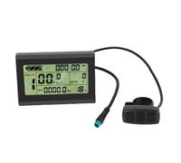 Cryfokt Electric Scooter LCD Display Panel, Large Screen Day Night Readability 24V 36V 48V Electric Bicycle LCD Display Meter, Cycling Computer with 5 Pin Connector