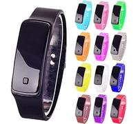 Cryfokt Electronic Wristwatch with Durable Silicone Strap for Sports and Casual Wear - Digital Display and Multi-Function Design (Black)