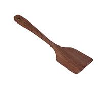 Cryfokt Elegant Wooden Spoon Scoop, Heat and Moisture Resistant, for Stirring Large Pots, Mom, Draining Soups, Pasta, 1 Wooden Spoon (33.5CM Long Flat Shovel)