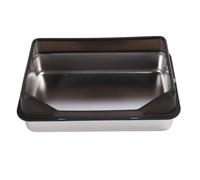 Cryfokt Enclosed Stainless Steel Cat Litter Box High Walls Top Entry Design Odor Control for a Cleaner Home (Black)