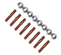 Cryfokt Exhaust Manifold Hardware Kit, 8 Pcs M8 1.25 Threaded Turbo Studs Kit 8mm Wear Resistant Metal Alloy Impact Proof for Car
