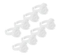 Cryfokt Eyelash Extension Glue Ring Disposable High Efficiency Blossoming Cups for Professional Lash Technicians, 100PCS (White)