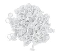 Cryfokt Eyelash Extension Glue Ring Disposable High Efficiency Blossoming Cups for Professional Lash Technicians, 100PCS (White)