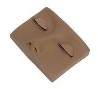 Cryfokt Eyelashes Mannequin Head, Exercise Eyelash Mannequin Head Light Interchangeable Eye Display with 3 Pairs Replacement Eyelashes for the Beauty Salon for Beginners (Brown)