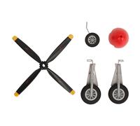 Cryfokt Fairing Landing Gear Blades Kit, Plastic Iron RC Airplane Propeller Plastic Good Work Performance Stable for XK A280 RC Aircraft, Fan Blade, Fairing, 3 Landing Gear