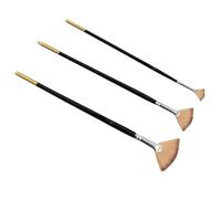 Cryfokt Fan Paint Brush Set with Soft Bristles for Watercolor and Acrylic Painting, Long Handle Nylon Hair Brushes, 3 Pcs Set for Artists