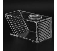 Cryfokt Fish Tank Acrylic Trap Catcher Box One-Way Valve Design Safe Hygienic Convenient 6 X 6 X 13cm