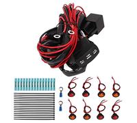 Cryfokt Fit for UTV Turn Signal Rocker Switch Kit Easy Installation, Pre-Assembled Accessories for ATV Street Legal Operation (Horizontal Turn Switch)