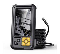 Cryfokt Flexible Cable, Dual Lens Endoscope Camera with Light, IP67, 4.3" LCD for Maintenance Workers (5m / 16.4ft)