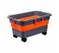 Cryfokt Foldable Wash Bucket with Wheels Large 5.8 Gallon Portable Water