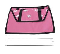 Cryfokt Folding Pet Car Seat Bear Pattern Pet Safety Seat with Support Rod, Washable Car Travel Cage for Most Front or Rear (#1)