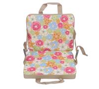 Cryfokt Folding Stadium Seat Portable Cushion for Bleacher with Back Support for Outdoor Sports Events, Camping, Oxford Cloth 15x13.4x1.6in (Flower)