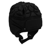 Cryfokt Football Helmet, Breathable Soft Shell Lightweight 90g Adjustable Strap Soft Shell Helmet, Rugby Headgear with EVA Foam Padding for Football Soccer Lacrosse Cycling (Black)