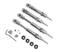 Cryfokt Front Rear CVD Drive Shafts Set, Strong Metal Structure for Enhanced Control Compatible with Fiesta ST Rally 1/10 4X4 RC Car (Silver)