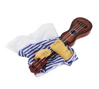 Cryfokt Funny Pet Clothes Summer Blue White Pet Guitar Costume for Cosplay Apparel Soft Cloth for Dog Costumes Weddings (XL)
