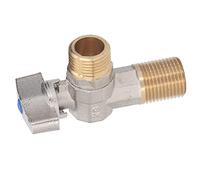 Cryfokt G1/2 Thread Brass Valve, Large Cold Hot Water Valve, Easy-to-Install Angle Stop for Kitchen Bathroom (Blue)