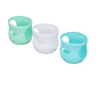 Cryfokt Glass Baby Bottles Cover Safe Insulated Sleeve for 4 Oz Bottles, for Families, 3pcs (White+Light Green+Dark Green)